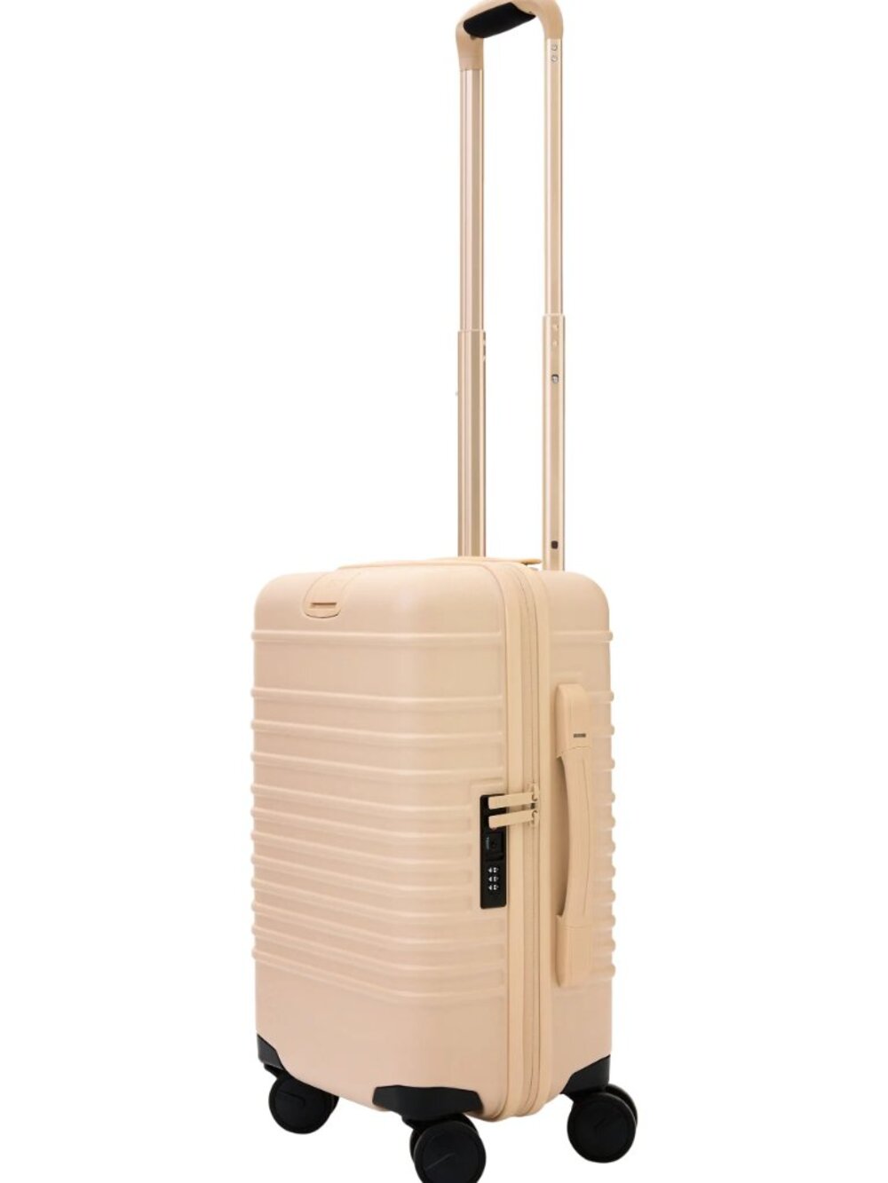 NEW Béis The Small International Carry-On Roller Suitcase in Beige
